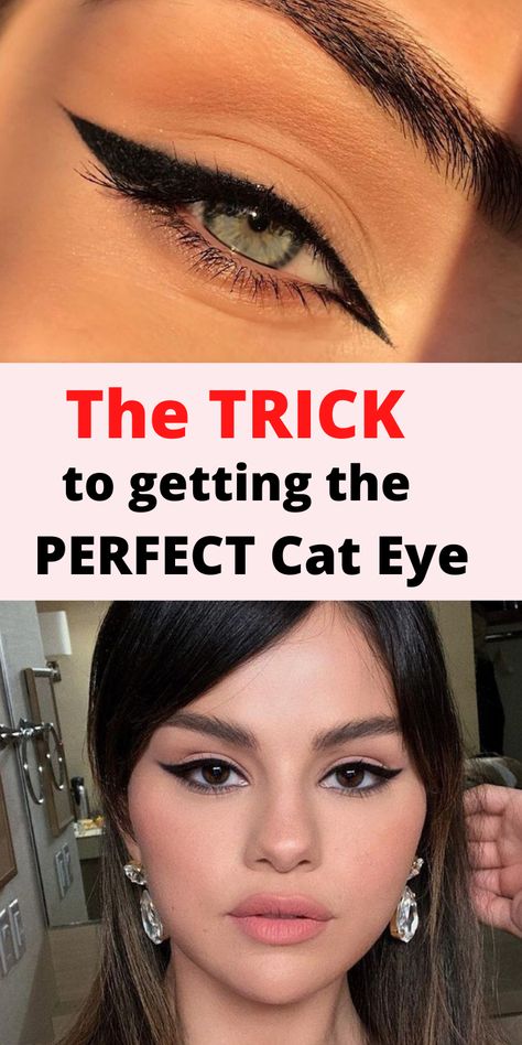 Eyebrow Make-up, Eye Make Up, Eyeliner, How To Do A Cat Eye With Liquid Eyeliner, How To Apply Eyeliner, How To Eyeliner, Applying Eye Makeup, Eyeliner Tricks For Beginners, Eyebrow Makeup