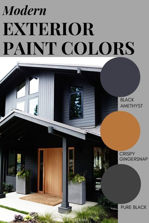 The best modern exterior paint colors for your house. This is the home exterior inspiration you've been looking for. Paint your home with confidence using these color schemes! Design, Home, Exterior Paint Color Combinations, Exterior Color Schemes, Exterior Paint Colors For House, Modern Exterior Paint Colors, Exterior Paint, House Paint Color Combination, Paint Colors For Home