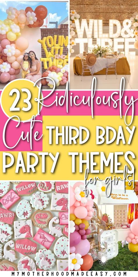 third birthday party themes for Girls Twins, 3rd Birthday, Third Birthday, Girl Birthday Themes, Girl Birthday Party, Girls 3rd Birthday, Third Birthday Girl, Princess