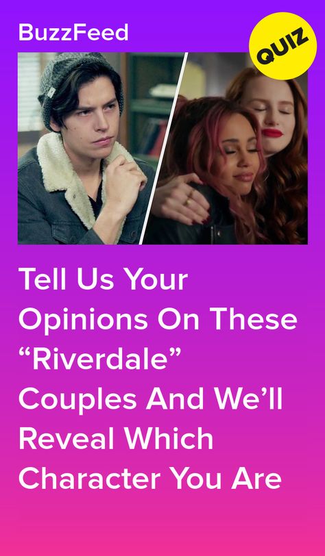 Tell Us Your Opinions On These “Riverdale” Couples And We’ll Reveal Which Character You Are Buzzfeed Quizzes, Couples Quizzes, Riverdale Quiz, Riverdale Season 1, Quizes Buzzfeed, Riverdale Characters, Quizzes, Netflix Tv, Fan Theories