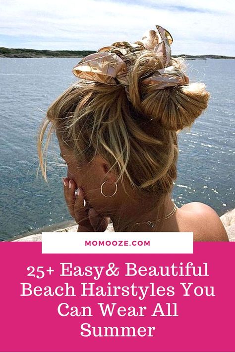 Thinking of the perfect beach hair? Here are 25 gorgeous beach hairstyles that look effortlessly stylish and easy to pull off. #beachhair #hairstyles #summerhair #beach #beachstyle Quick Beach Hairstyles, Beach Day Hairstyles, Easy Beach Hairstyles, Fun Beach Hairstyles, Best Beach Hairstyles, Easy Hairstyles For Beach Vacation, Beach Day Hairstyles For Long Hair, Beach Vacation Hairstyles, Easy Beach Hairstyles Medium