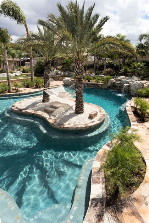 StoneScapes Regular Pebbles Aqua Blue | NPT Pool Finishes Pool Finishes, Pools With Lazy River Backyards, Pool Water Features, Pool Patio Designs, Pool Designs, Big Pools, Swimming Pools Backyard, Swimming Pool Designs, Pool Landscaping