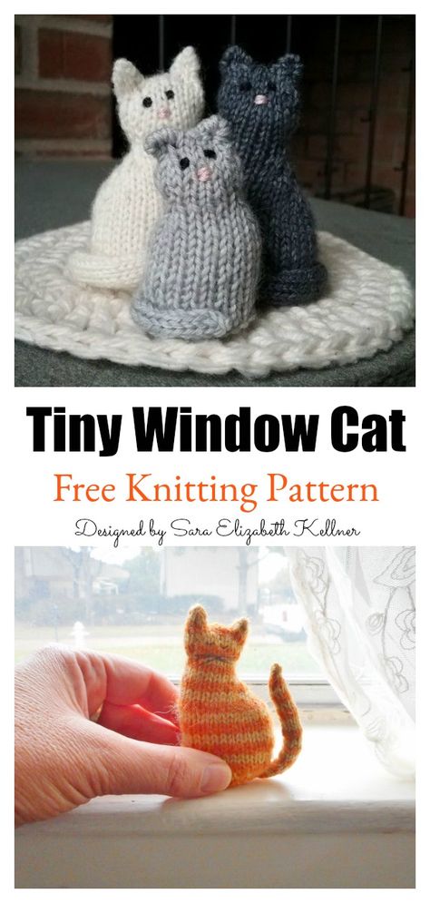 Diy, Crochet, Amigurumi Patterns, Animal Knitting Patterns, Knitted Animals, Knitted Toys, Knitted Cat, Crochet Cat, Knitting Projects Free