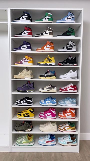 Trainers, Nike, Sneaker Closet, Sneaker Shelves Bedroom, Sneaker Storage, Sneakerhead Room, Shoe Room, Shoe Closet Organization, Shoe Collection