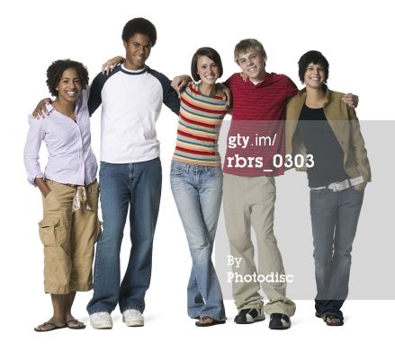 Stock Photo : full body portrait of a group of five teenagers as they stand together and smile Portrait, Gouache, People, Art, Full Body, Pose Reference, Group Of Five, Group Poses, Group Picture Poses