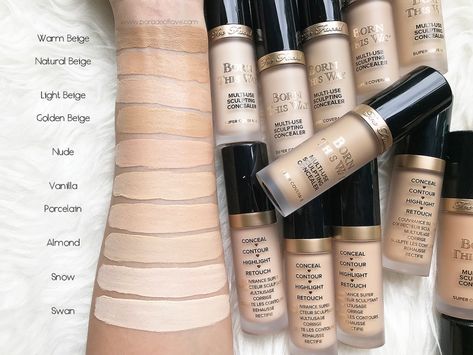 Born This Way Super Coverage Concealer by Too Faced - Review & Swatches - Mademoiselle O'Lantern Concealer, Revlon, Make Up Collection, Too Faced Concealer, Too Faced Foundation, Coverage Concealer, Foundation Concealer, Drugstore Makeup, Affordable Makeup Brands
