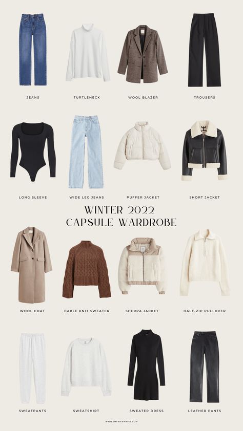Capsule Wardrobe, Outfits, Winter Outfits, Winter Capsule Wardrobe Travel, Winter Capsule Wardrobe, Winter Wardrobe Essentials, Winter Wardrobe, Capsule Wardrobe Winter, Winter Essentials Clothes