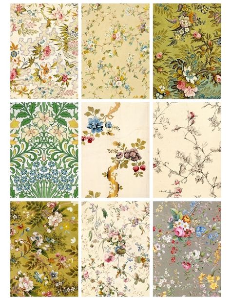 Design, Vintage, Vintage Wallpaper, Wallpapers Vintage, Prints, Flower Backgrounds, Flower Wallpaper, Monet, Paper Background