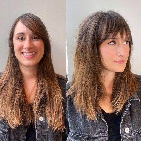 If you love haircuts for women with fine, straight hair, you're surely not alone! We gathered 29 pictures especially for you to choose your favorite one. This medium cut with tousled layers and bangs looks good on any occasion. Go to our page and choose the right hairstyle for your face shape! // Photo Credit: @ernestomeneses on Instagram Fine Hair, Shoulder Length Hair, Shoulder Length Hair Cuts, Long Fine Hair, Medium Hair Styles, Medium Hair Cuts, Medium Length Hair Cuts, Medium Length Hair Styles