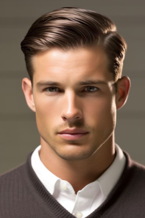 The classic Ivy League cut is a medium-length hairstyle that exudes sophistication. It’s perfect for wavy hair suiting all face shapes. Click here to check out more best medium-length hairstyles for men. Mens Medium Length Hairstyles, Mens Haircuts Straight Hair, Young Men Haircuts, Mens Hairstyles Medium, Medium Length Hair Men, Middle Length Haircuts, Wavy Hair Men, Classic Mens Hairstyles, Professional Hairstyles For Men