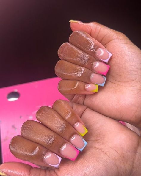 Union City, Georgia📍READ ⬇️ on Instagram: "Live for these colors Have You Booked With Barbiesnailss💅🏽 ________________________________________ LINK IN BIO TO BOOK!! If You Have Any Questions Check Highlight First - (470) 938-4661 for any questions! • • • #nails #frenchtipnails #creativenails #nailinspo #viral #trending #explorepage✨ #whitenails #explore #nailtech #nails #nailhashtags #inspire #nailinspo #nailporn #naildesign #nailswag #glitternails #nailpro #nailstyle #longnails #nails Nail Designs, Nail Ideas, Kawaii, Ongles, Cute Simple Nails, Basic Nails, Uñas, Nail Inspo, Dope Nails