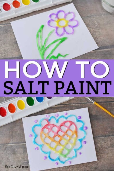 Art Projects, Diy, Salt Painting, Kids Art Projects, Arts And Crafts For Kids, Art Activities, Salt Art, Art For Kids, Craft Activities For Kids