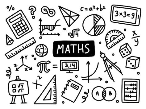 Croquis, Doodle, Math Vector, Math Doodle Art Ideas, Doodle Maths, Math Doodles, Math Art, Math Drawing, Math Wall