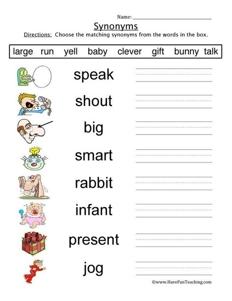 Reading, English, Synonyms And Antonyms, Worksheets, Phonics, Synonym Worksheet, Spelling Words, Phonics Reading, Phonics Worksheets
