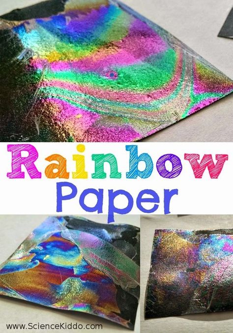 Make rainbow paper and discover how light reflects on a surface. | 35 Science Experiments That Are Basically Magic Pre K, Montessori, Science Projects, Science Experiments, Science Activities, Science For Kids, Science Activities For Kids, Experiments, Easy Science