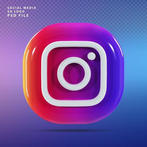 Instagram logo 3d render luxury | Premium Psd #Freepik #psd #banner Design, Instagram, Instagram Like Logo 3d, Logo Psd, App Logo, Photo Logo Design, New Instagram Logo, Logo Design Creative, Instagram Logo