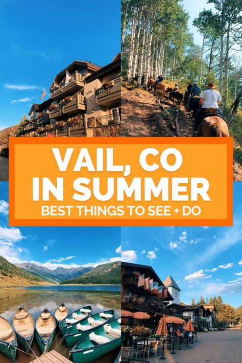 Vale Colorado, Colorado In Summer, Vail Colorado Summer, Breckenridge Colorado Summer, Colorado Vacation Summer, Vacation Colorado, Colorado Attractions, Colorado Towns, Summer List