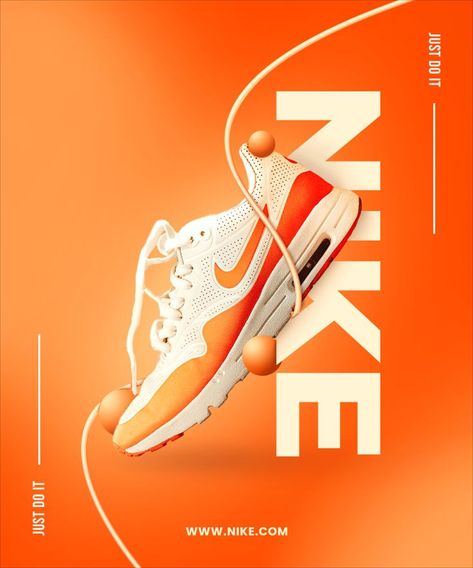 Nike Shoes Social Media Banner Design Template Shoe Advertising, Nike Ad, Shoe Poster, Fashion Poster Design, Creative Advertising Design, Billboard Design, Fashion Banner, Shoes Ads, Banner Ads Design