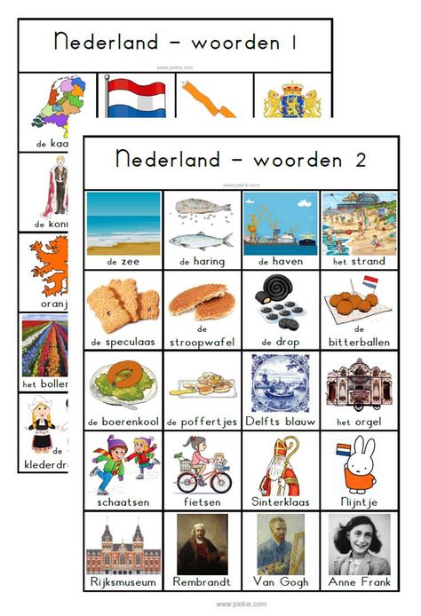 woordenbladen thema Nederland Dutch Language, Nederlands, Nederland, Learn Dutch, Sinterklaas, Onderwijs, Dutch Words, Landen, Holland