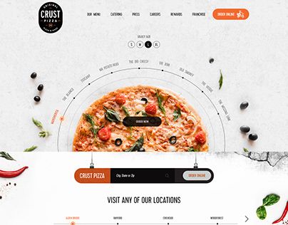 Pizzas, Web Design, Design, Menu Design, Site Design, Food Website Design, Food Web Design, Food Website, Food Menu Design