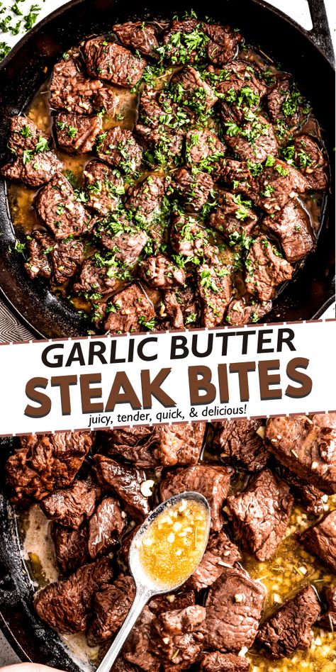 Steak Recipes, Low Carb Recipes, Desserts, Garlic Butter Steak, Steak Bites, Steak Butter, Steak Dinner Recipes, Steak Dinner, Easy Steak Recipes