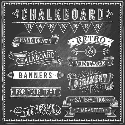 Banners, Chalk Lettering, Chalkboard Fonts, Vintage Banner, Vintage Lettering, Chalkboard Menu, Chalkboard Banner, Vintage Chalkboard, Chalkboard