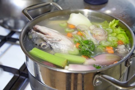 Fishmonger Fish Stock | The FINsider Seafood Recipes, Risotto, Seafood, Pasta, Fish And Seafood, Fish Stock Recipe, Fish Stock, Seafood Stock, How To Make Fish