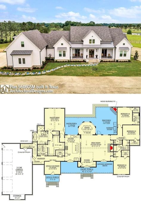 Modern Farmhouse, Ranch House Plans, Country House Plan, Farmhouse Layout Floor Plans, Farmhouse Style House Plans, House Plans Farmhouse, Farmhouse House Plans, Modern Farmhouse Floor Plans, U Shaped House Plans