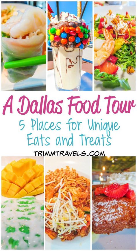 Want recommendations for where to eat in Dallas that aren't ordinary? Look no further than my Dallas food tour of five places for unique eats and treats! #foodtour #dallas Trips, Dallas Cowboys, Texas, Dallas, Dallas Restaurants, Dallas Food, Texas Travel, Dallas Texas, Best Food In Dallas