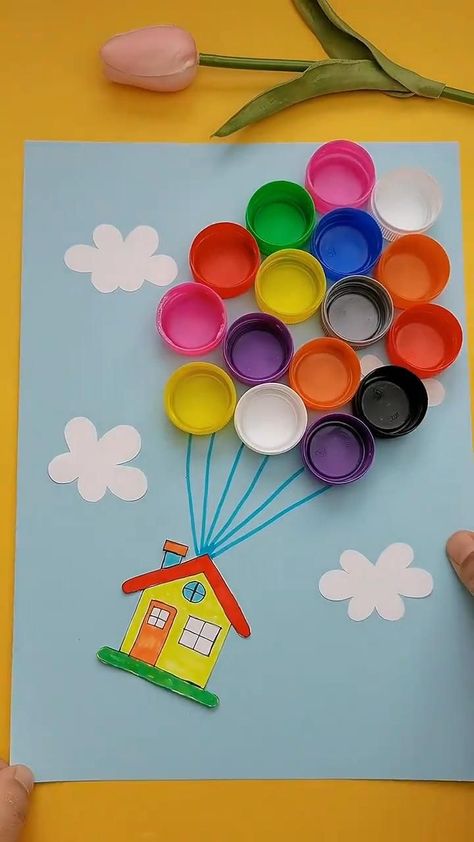 Easy Crafts for Kids | Preschool crafts, Hand crafts for kids, Paper crafts Diy, Jul, Kunst, Knutselen, Dekoration, Artesanato, Basteln, Art Drawings For Kids, Manualidades