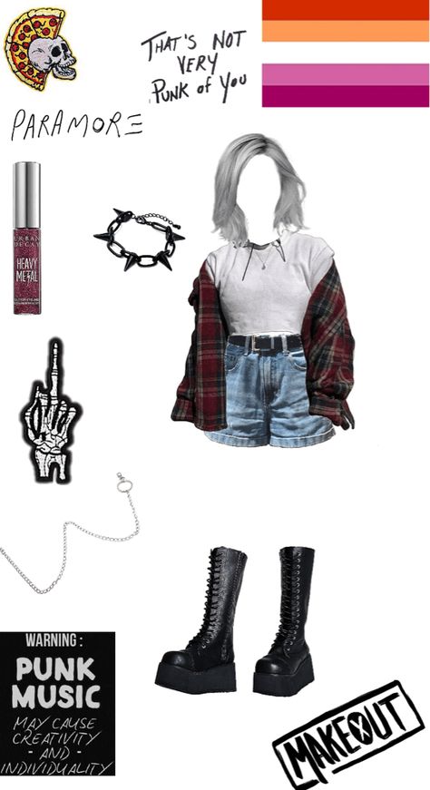 the lesbian punk chick that your mother hates Outfit | ShopLook Outfits, Emo Style, Grunge Outfits, Punk, Grunge, Lgbtq Outfit, Lgbt Clothes, Gay Girl Outfits, Gay Outfit