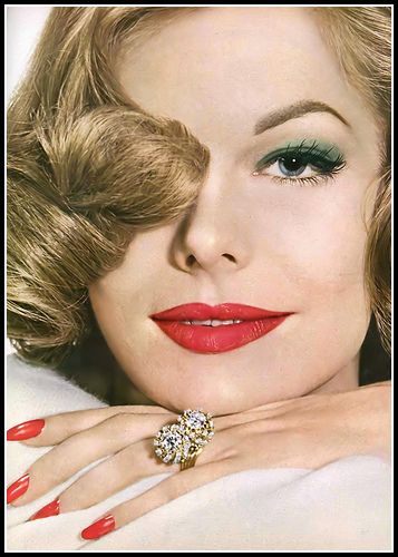 Popular 50s model Mary Hilem, 1958 Waves, Portrait, Maquillaje, Maquiagem, Beleza, Haar, Maquillaje De Ojos, Donna, Styl