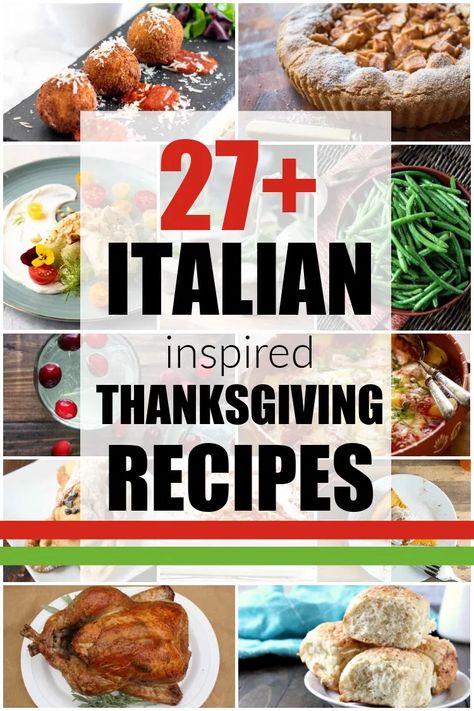 Italian Thanksgiving, 27+ Italian inspired recipes for the perfect Thanksgiving menu. Some of these recipes are authentic Italian, and some are more traditional American recipes with Italian flavors. Post @SnappyGourmet.com #SnappyGourmet #Italian #Thanksgiving #Recipes Cake, Thanksgiving Recipes, Thanksgiving, Thanksgiving Side Dishes, Thanksgiving Dishes, Italian Thanksgiving Menu, Italian Thanksgiving Recipes, Thanksgiving Appetizers, Thanksgiving Dinner