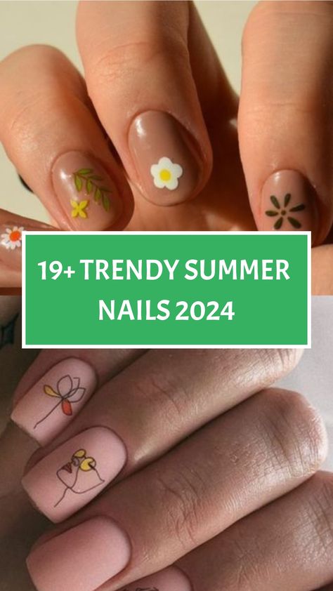 19+ Trendy Summer Nails 2024 Summer, Nail Designs, Parties, Accent Nails, Crafts, Neutral Nails, Nail Designs Summer, Trendy Nails, Trendy Nail Design