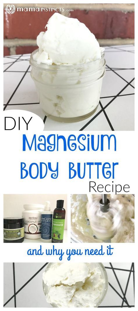 Most people have deficient magnesium levels. Try this easy magnesium body butter recipe to improve your overall health, especially if you suffer from migraines, are pregnant, have a hard time sleeping and have muscle pain. All these are signs in your body that you need more magnesium. Body Lotions, Homemade Lotion, Homemade Bath Products, Lotion Recipe, Homemade Remedies, Diy Lotion, Diy Bath Products, Diy Natural Products, Oils