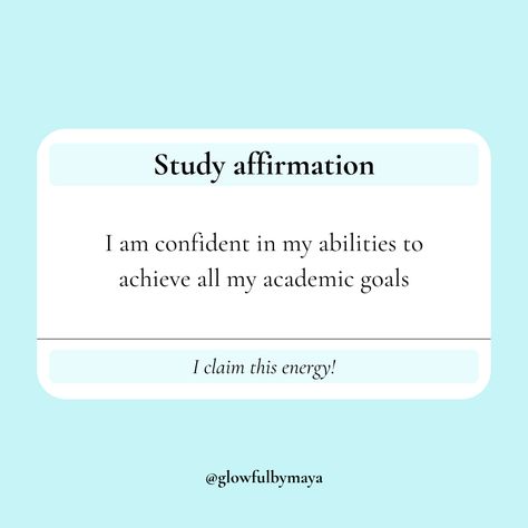 Study affirmation by glowfulbymaya - I am confident in my abilities to achieve all my academic goals [positivity grateful motivational happiness self love] Motivation, Summer, Vision Board Affirmations, Positive Affirmations, Manifestation Quotes, Study Motivation Quotes, Study Motivation Inspiration, Motivation Inspiration, Study Motivation