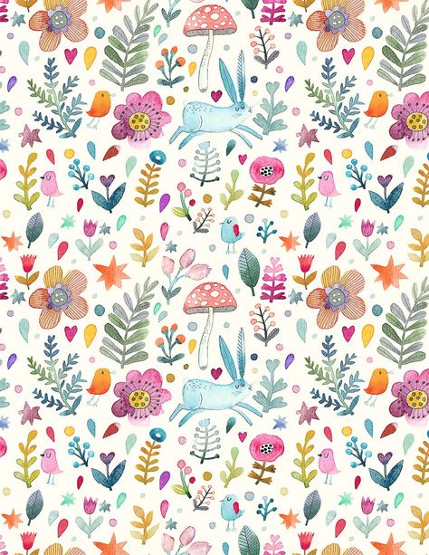 Sweet Watercolor Bunny Gift Wrap - Free Printable - TINSELBOX Diy, Artesanato, Paper Design, Papier, Graphic, Paper Background, Printable Paper, Scrapbook, Scrap
