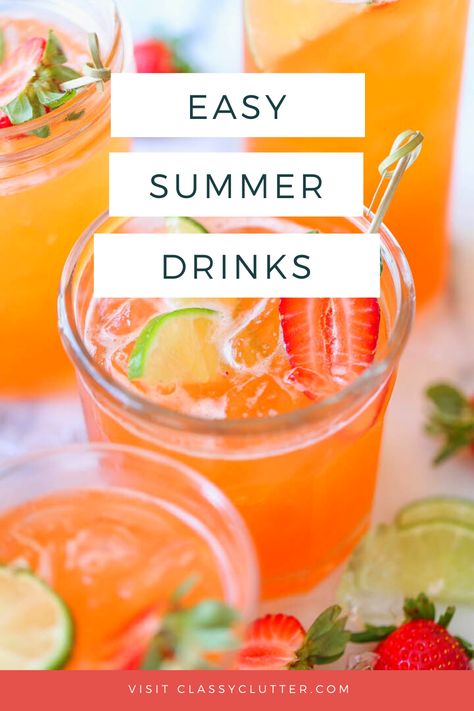Easy Summer Drinks Non-Alcoholic Summer, Nutrition, Summer Drinks Kids, Fun Summer Drinks, Refreshing Drinks, Refreshing Summer Drinks, Summer Drink Recipes, Summer Drinks Alcohol, Non Alcoholic Drinks To Make