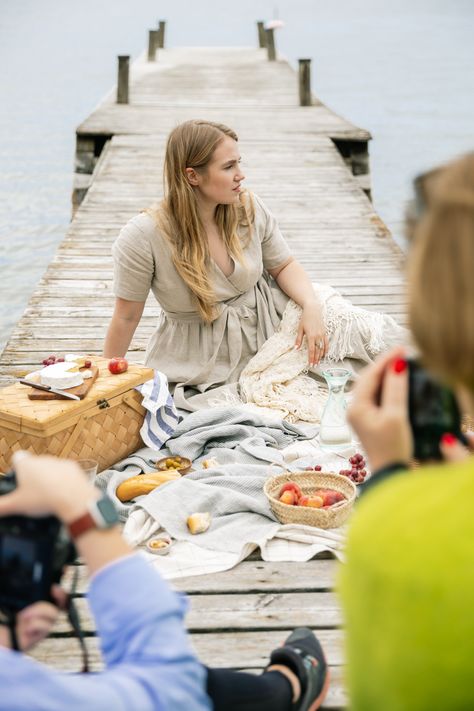 Food photography retreat: image of a woman sitting by a picnic scene. 4-day advanced food photography, food styling, visual story telling and videography retreat together with food photographer, cookbook author and videographer, Viola Minerva Virtamo! Food Styling, Workshop, Food Photography, Food Photography Tips, Food Photography Workshop, Food Photography Course, Photographing Food, Food Photography Styling, Food Photography Inspiration