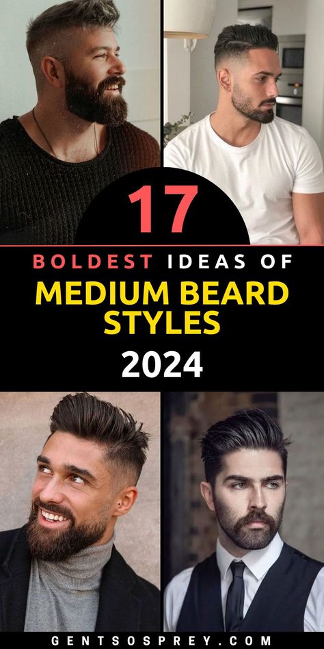Unleash your fullest potential by skillfully harmonizing the symphony of your hair and beard with the masterful artistry of Medium Beard Styles for 2024. From meticulously groomed stubble that exudes unparalleled precision to grand, sweeping long beards that make an awe-inspiring statement, our comprehensive guide spans the entire spectrum, empowering you to fully embrace the style that authentically mirrors your multifaceted individuality. Mens Beard Styles Shape, Short Hair Long Beard, Beard Styles Haircuts, Beard Cut Style, Modern Beard Styles, Medium Beard Styles, Popular Beard Styles, New Beard Style, Faded Beard Styles