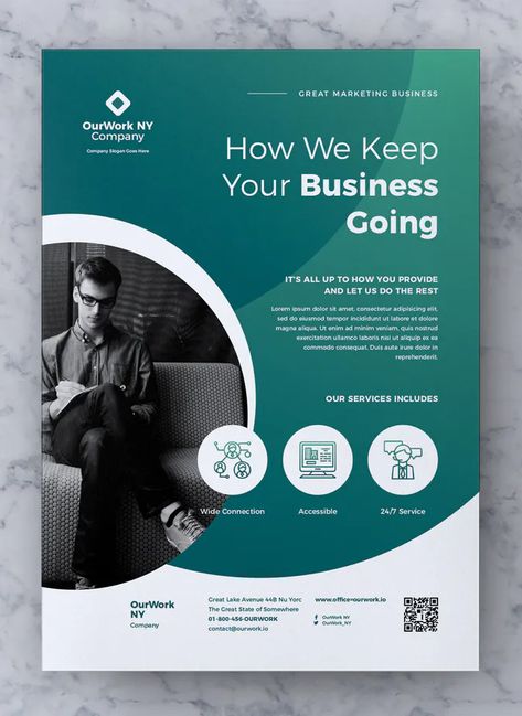 Corporate Business Flyer Template Brochures, Business And Advertising, Corporate Design, Web Design, Flyer Design Layout, Business Flyer Templates, Flyer Design Inspiration, Flyer Design Templates, Corporate Flyer