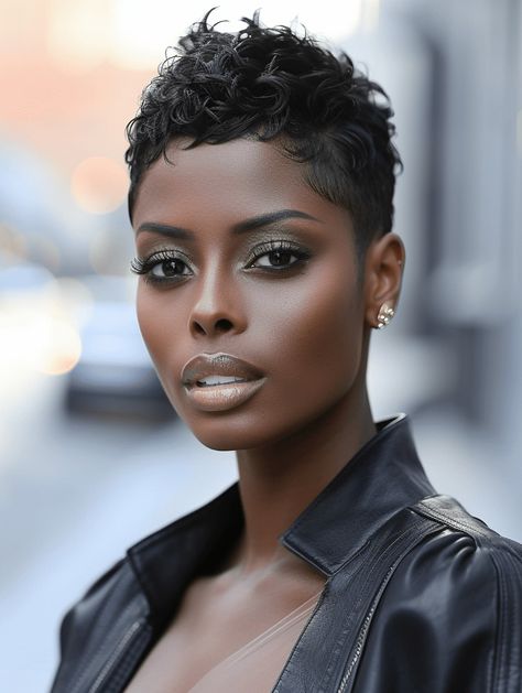 The Evolution of Very Short Pixie Haircuts for Black Women in 2024 | 18 Stunning Ideas Pixie Haircuts, Short Pixie Haircuts, Natural Hair Cuts, Natural Hair Short Cuts, Pixie Cut Wig, Short Hair Pixie Cuts, Short Hair Cuts, Tapered Natural Hair, Hair Cuts