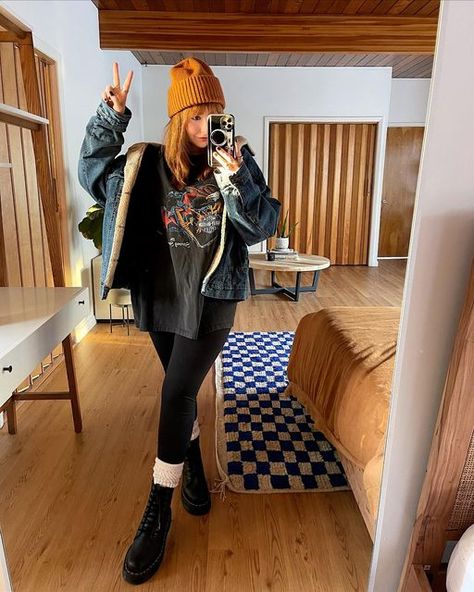 Grunge Outfits, Outfits, Hipster, Outfits With Leggings, Casual Hipster Outfits, Cute Casual Outfits, Outfit Inspo Fall, Casual Edgy Outfits, Outfit Inspo