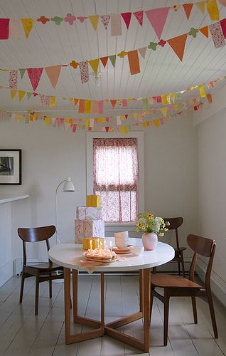 Cute fabric party garland Party Ideas, Parties, Decoration, Bunting Garland, Party Garland, Spring Party Decorations, Party Decorations, Party Bunting, Party Banner