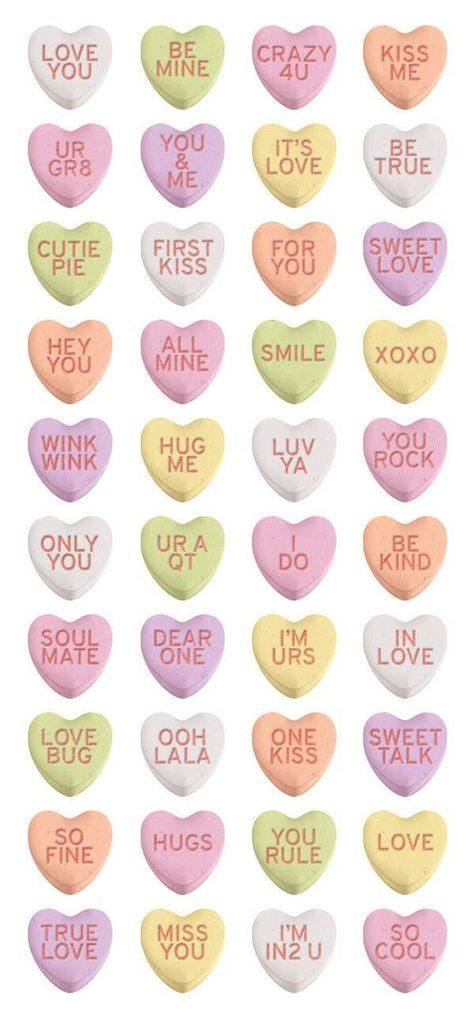 Heart Candies Puffy Stickers - Ellie and Piper Collage, Valentine's Day, Stickers, Cute Stickers, Fotos, Puffy Stickers, Valentines, Kunst, Knutselen