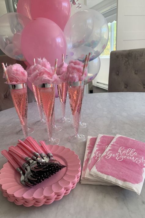 Barbie, Pink Sweet 16, Pink Parties, Pink Birthday Party, Pink Birthday Theme Decor, Pink Birthday, Sweet 16, 18th Birthday Party Themes, Birthday Party Theme Decorations