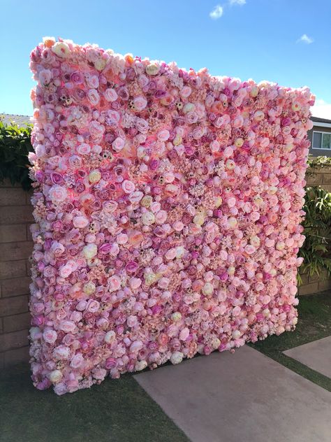 Blush Pink Flower Wall Backdrop perfect for your Bridal Shower, Baby Shower, Wedding or any event! Backdrops, Wedding, Bodas, Hochzeit, Boda, Mariage, Roz, Pink Wedding, Quince