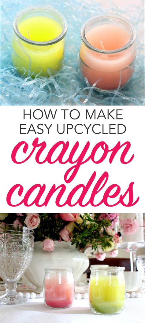 How to Make Quick and Easy Crayon Candles Diy, Diy Candles With Crayons, Homemade Scented Candles, Beeswax Candles, Homemade Crayons, Diy Candles Easy, Diy Crayons, Crayon Candle, Making Candles Diy