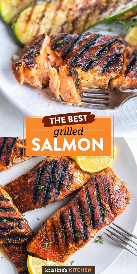 Bbq Salmon Recipes, Sockeye Salmon Recipes, Salmon Steak Recipes, How To Grill Salmon, Best Grilled Salmon Recipe, Grill Salmon, Easy Salmon Recipe, Best Salmon, Bbq Salmon