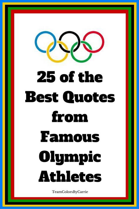 Some amazing athletes have participated in the Olympics over the years, and some of their words are truly inspirational. Teacher Appreciation, Sports Quotes, Special Olympics Quotes, Olympic Quotes, Olympic Lessons, Olympic Athletes, Olympics Activities, Olympic Sports, Special Olympics